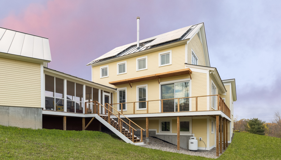 solar panels modern farmhouse vermont via 2