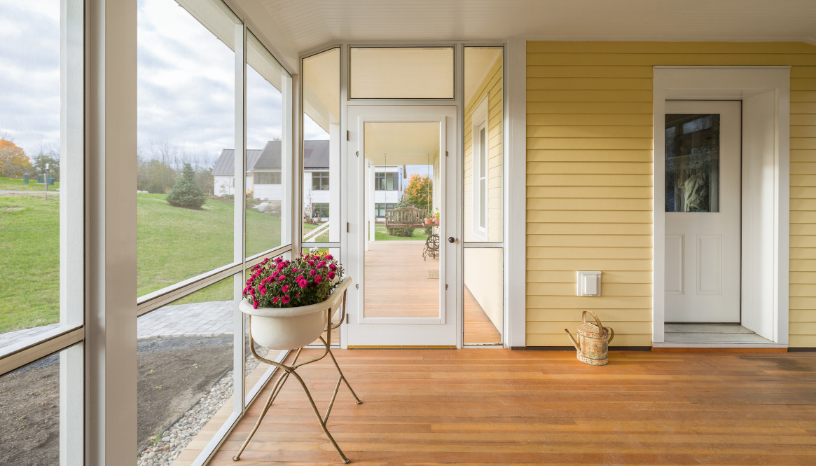 vermont farmhouse screen porch design via 2