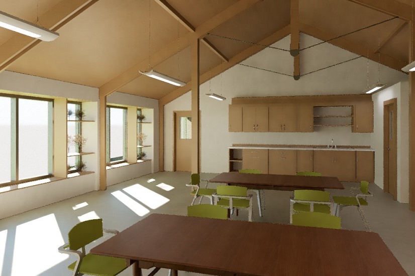 CRAFT renovated barn classroom rendering