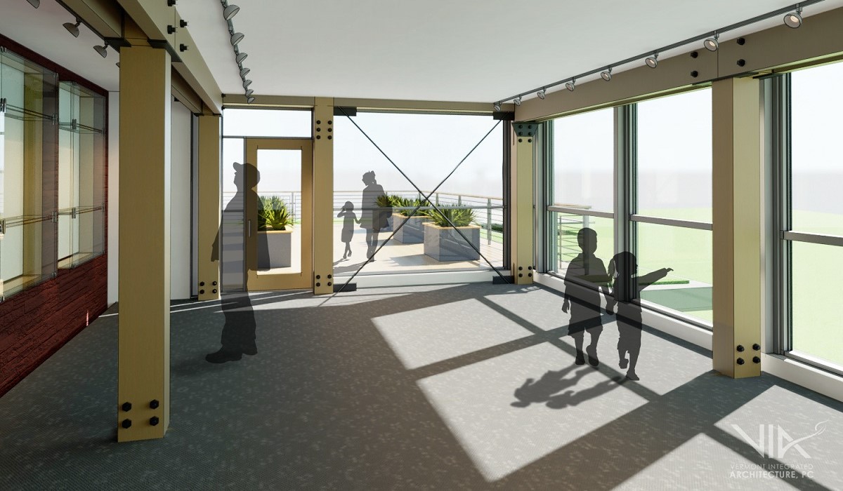 Fairbanks Museum addition balcony rendering