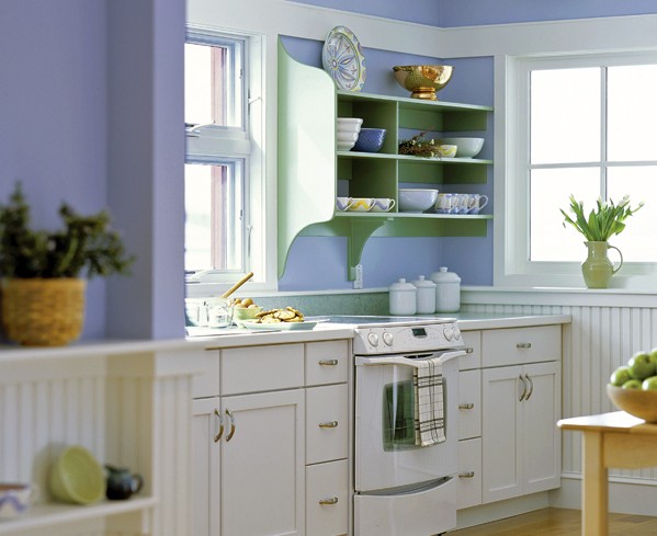 Kitchen periwinkle paint